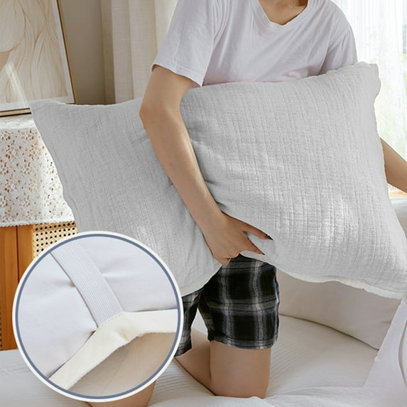 CVLNCYCLING Pillow Cases,Pillow Covers,Pillow Case Standard Pillow,Cotton Gauze Pillow Cover Elastic Strap Fixed No Falling Plain Pillow Cover Pillowcase Strap Cover Cover