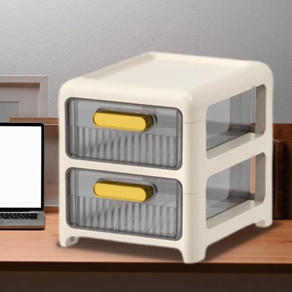 CVLNCYCLING Plastic Storage Box, with Compartments for Office Supplies and Cosmetics,Plastic Box,for Table Desktop