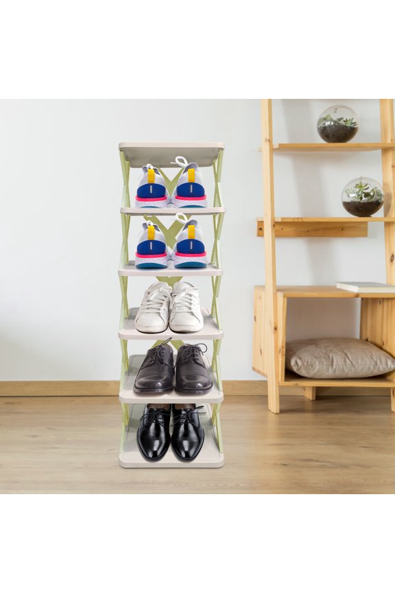 Shoe Organizer,6-Tier Shoe Racks Clearance,Shoe Cabinet,Shoe Rack for Entryway,Collapsible Shoe Rack for Door for Entryway,Dormitory,Bedroom,Living Room