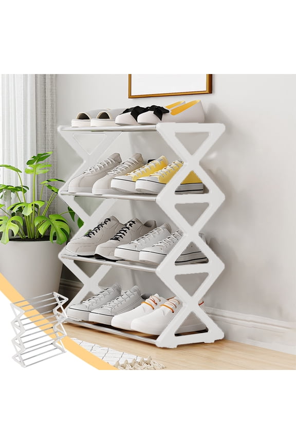 Shoe Organizer,Shoe Rack Organizer,4-Tier Shoe Storage & Organizers,Vertical Shoe Rack for Entryway,Dormitory,Bedroom,Living Room