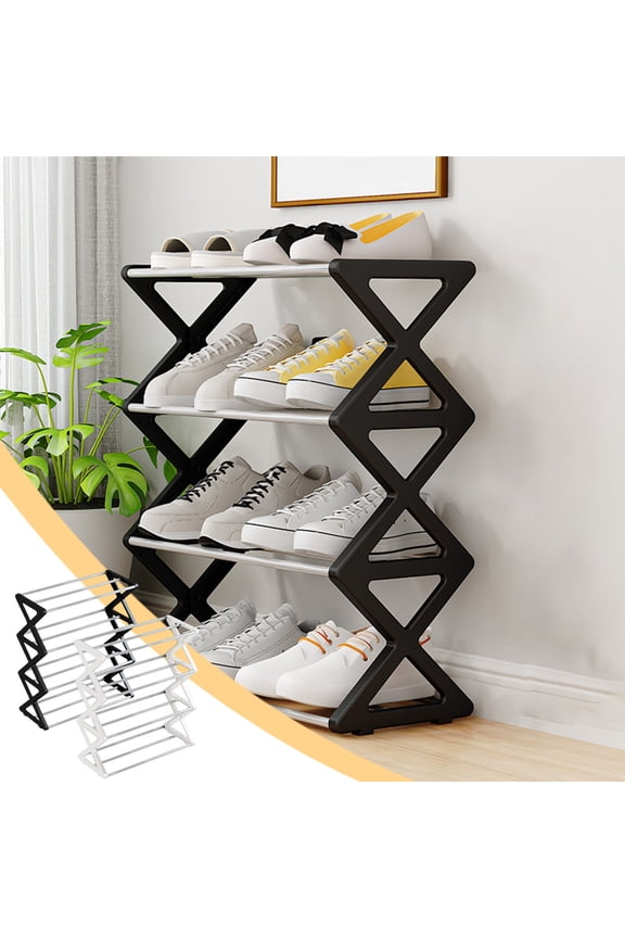Shoe Organizer,Shoe Rack Organizer,4-Tier Shoe Storage & Organizers,Vertical Shoe Rack for Entryway,Dormitory,Bedroom,Living Room