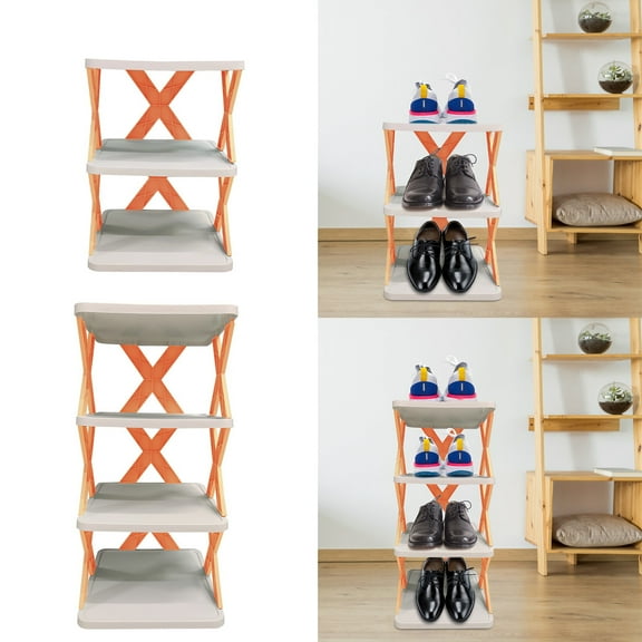 CVLNCYCLING Shoe Organizer,Shoe Racks Clearance,3-Tier Shoe Rack Container,Shoe Rack for Door,Collapsible Shoe Cabinet,Shoe Storage & Organizers for Entryway,Dormitory,Bedroom,Living Room