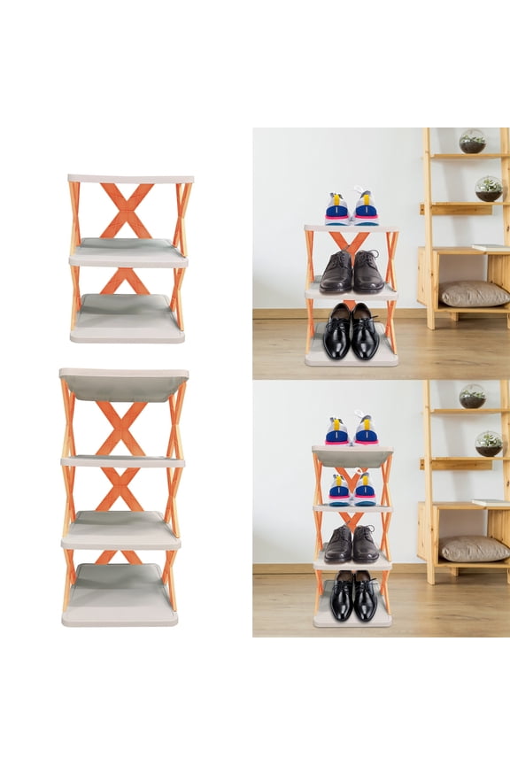 Shoe Organizer,Shoe Racks Clearance,3-Tier Shoe Rack Container,Shoe Rack for Door,Collapsible Shoe Cabinet,Shoe Storage & Organizers for Entryway,Dormitory,Bedroom,Living Room