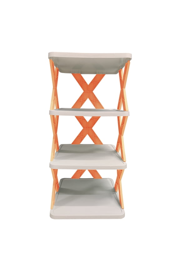 Shoe Organizer,Shoe Racks Clearance,4-Tier Shoe Rack Container,Shoe Rack for Door,Collapsible Shoe Cabinet,Shoe Storage & Organizers for Entryway,Dormitory,Bedroom,Living Room