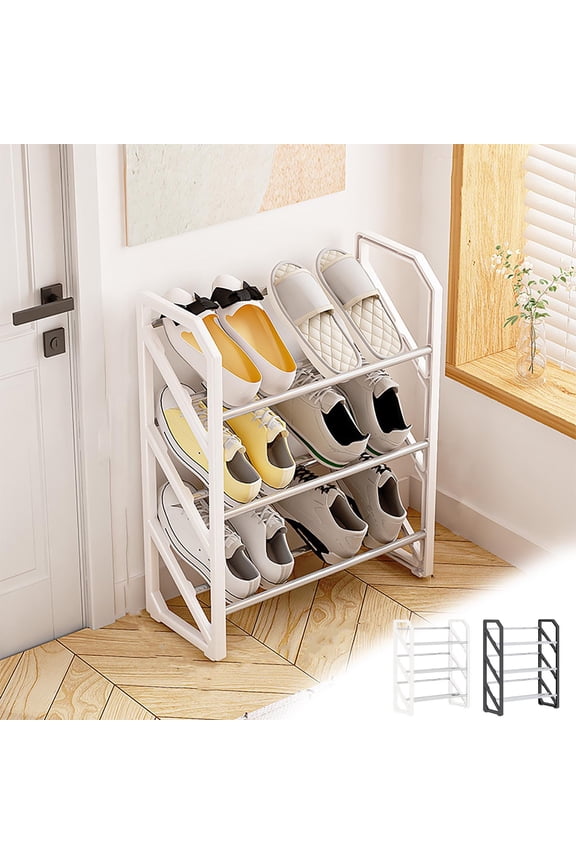 Shoe Rack,Shoe Rack Organizer,4-TierShoe Storage & Organizers,Shoe Rack for Door,Shoe Cabinet for Entryway,Dormitory,Bedroom,Living Room