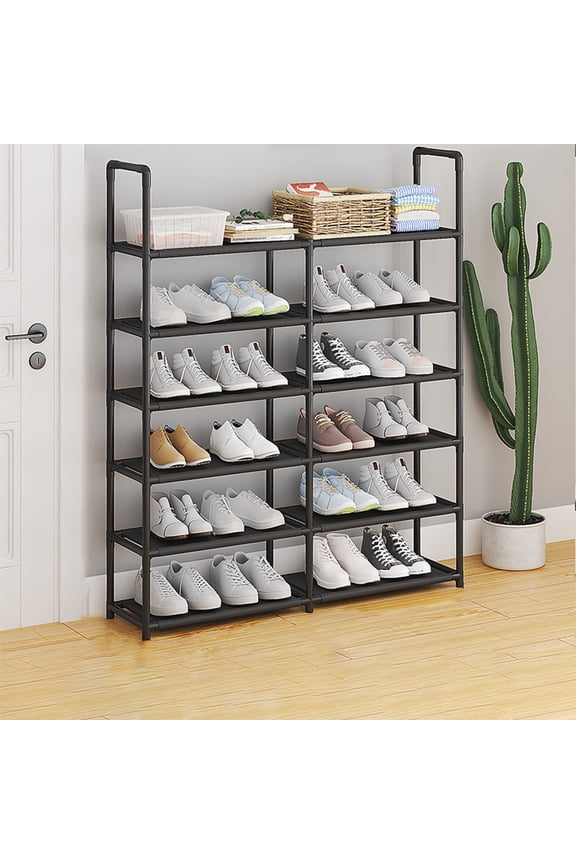 Shoe Rack,Shoe Racks Clearance,6-Tier Metal Shoe Rack Container,Shoe Rack for Front Door Entrance,Shoe Rack Organizer for Entryway,Dormitory,Bedroom,Living Room