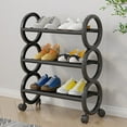 thumbnail image 1 of CVLNCYCLING Shoe Rack,Shoe Storage,3-Tier Metal Shoe Rack for Entryway,Movable Shoe Rack Organizer with Wheel,Shoe Storage & Organizers for Entryway,Dormitory,Bedroom,Living Room, 1 of 6
