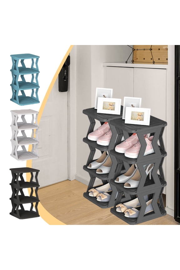 Shoe Rack,Shoe Storage,4-Tier Metal Shoe Rack for Entryway,Shoe Rack Organizer,Shoe Storage & Organizers,Shoe Cabinet for Entryway,Dormitory,Bedroom,Living Room
