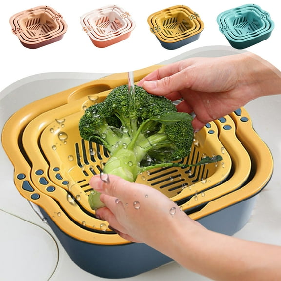 CVLNCYCLING Strainer,Colander,Strainers for Kitchen,Plastic Colander,Plastic Colander,Strainer Bowl,Colander with Handle,Fruit Colander,Small Colander for Wash Fruits Vegetables Rice