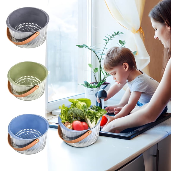 CVLNCYCLING Strainer,Colander,Strainers for Kitchen,Strainer Bowl,Colanders Strainers,Beautiful Colander,Mini Colander for Wash,Drain Vegetables and Fruit