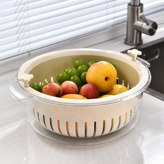 CVLNCYCLING Strainer,Colander,Strainers for Kitchen,Strainer with Handle,Colander with Handle,Vegetable Strainer,Mini Colander for Wash,Drain Vegetables and Fruit