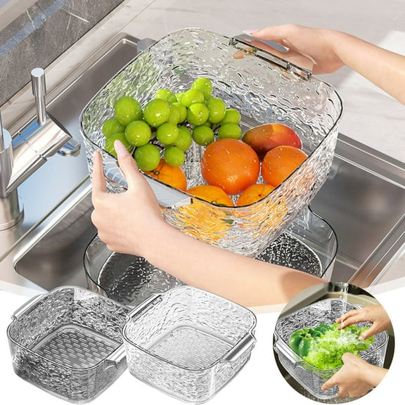 CVLNCYCLING Strainer,Colander,Strainers for Kitchen,Strainer with Handle,Kitchen Colander,Strainer Basket,Mini Colander for Wash Fruits Vegetables Rice
