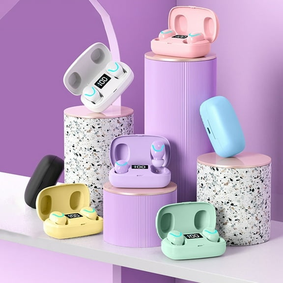 CVLNCYCLING Wireless Earbuds,Earbuds & In-Ear Headphones,Smart Wireless Bluetooth Headphones And Sweatproof Macaron Color In-ear Touchs Digital Headphones