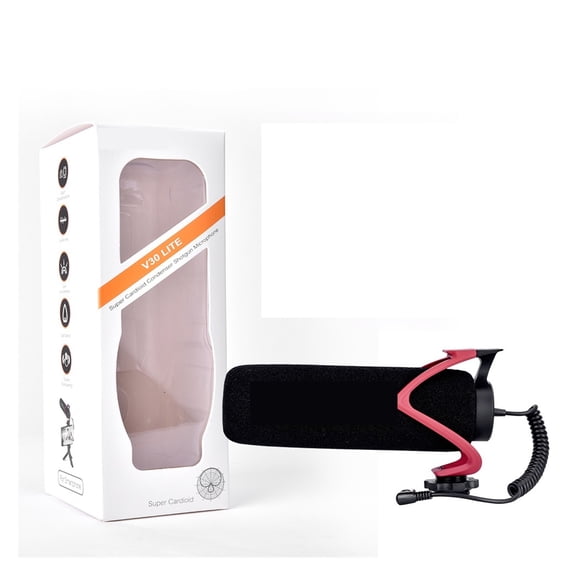 CVM-V30LITE Camera Microphone Super-Cardioid Dslr Microphone Low Noise Shotgun Mic ,Easy to Operate