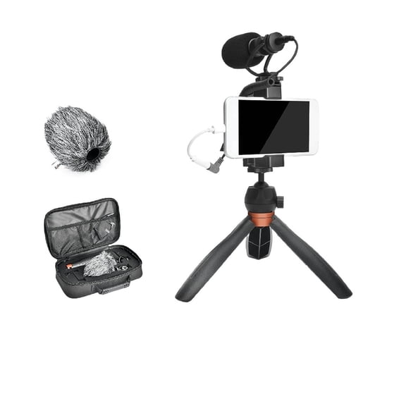 CVM-VM10-K2 PRO Smartphone Video Rig With Tripod, External Shotgun Mic, Vlogging Kit ,Clear Sound