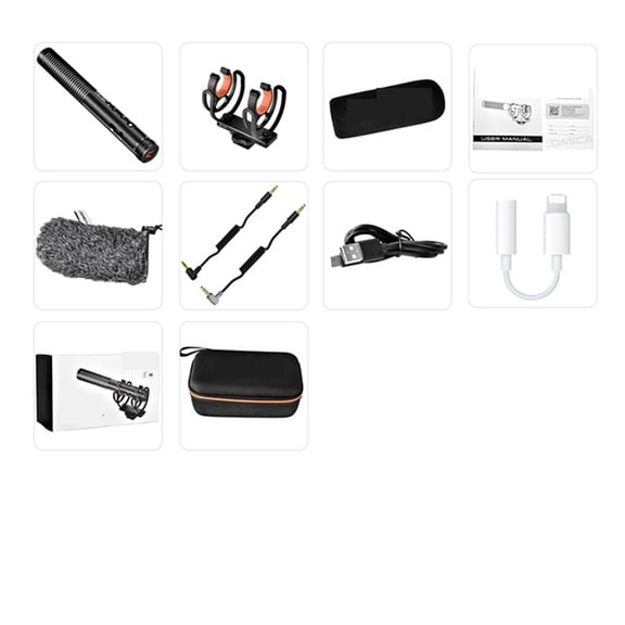 CVM-VM20 Professional Super Cardioid Microphone With Shock Mount, Camera Microphone For Video Record ,Easy to Operate