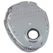 Cvr Performance SBC Billet Timing Cover 2-Piece - Clear Anodized