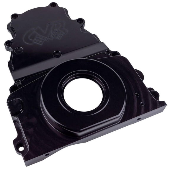 CVR PERFORMANCE TC2327BK GM LS Billet Timing Cover 2-Piece Black