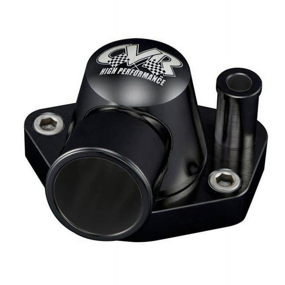 CVR Performance TSH7BK 90 deg Thermostat Housing with 1.5 in. Hose for Small Block Ford 289-302 - Black