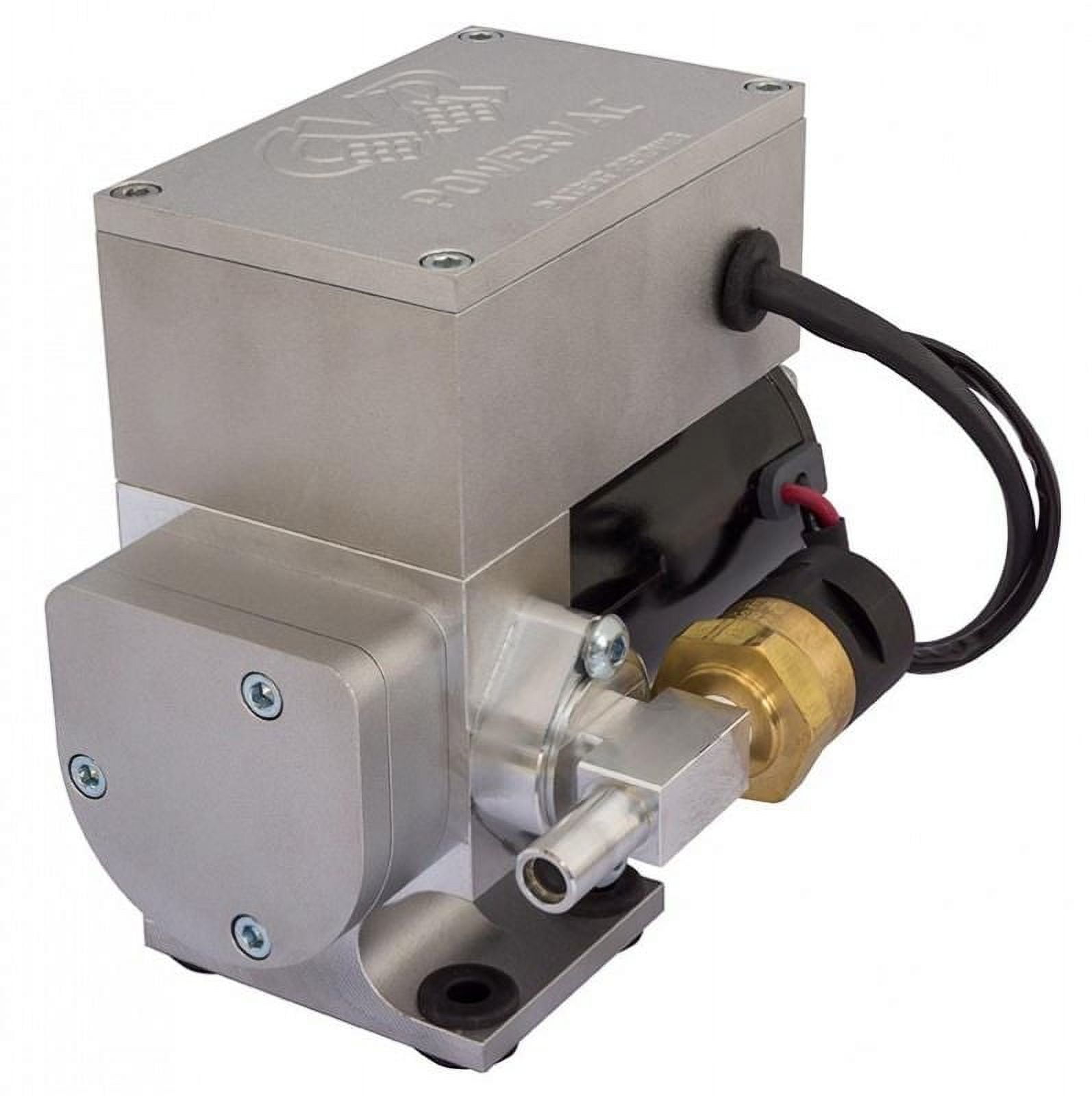 CVR Vacuum Pump, Electric, Regulated, 12V, Aluminum, Clear Anodize, Each