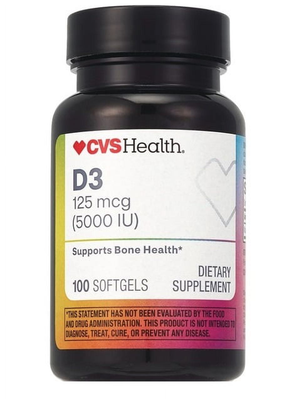 CVS Health 125 MCG Vitamin D3 Softgels, 100 CT