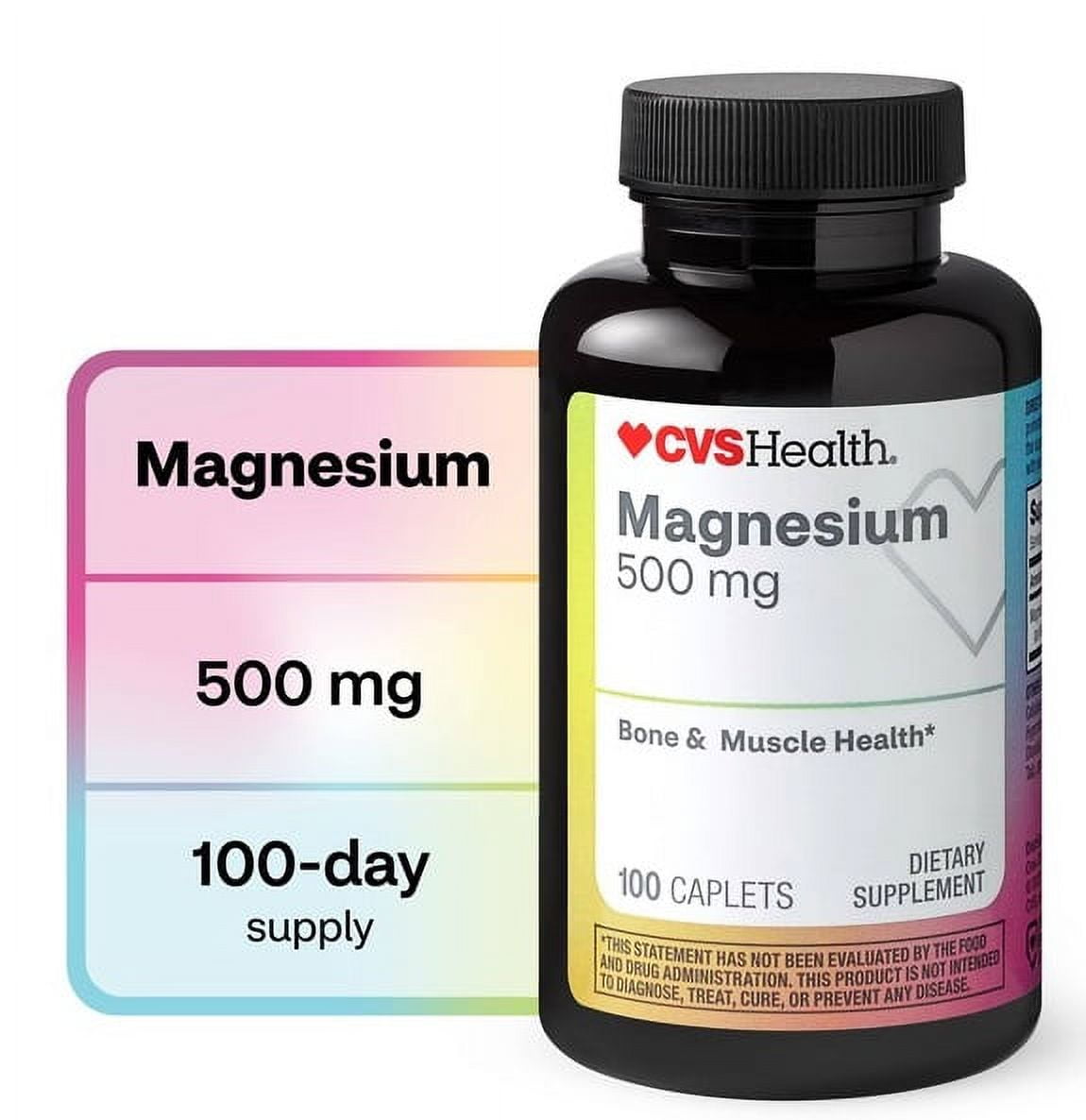 CVS Health 500 MG Magnesium Caplets, 100 CT