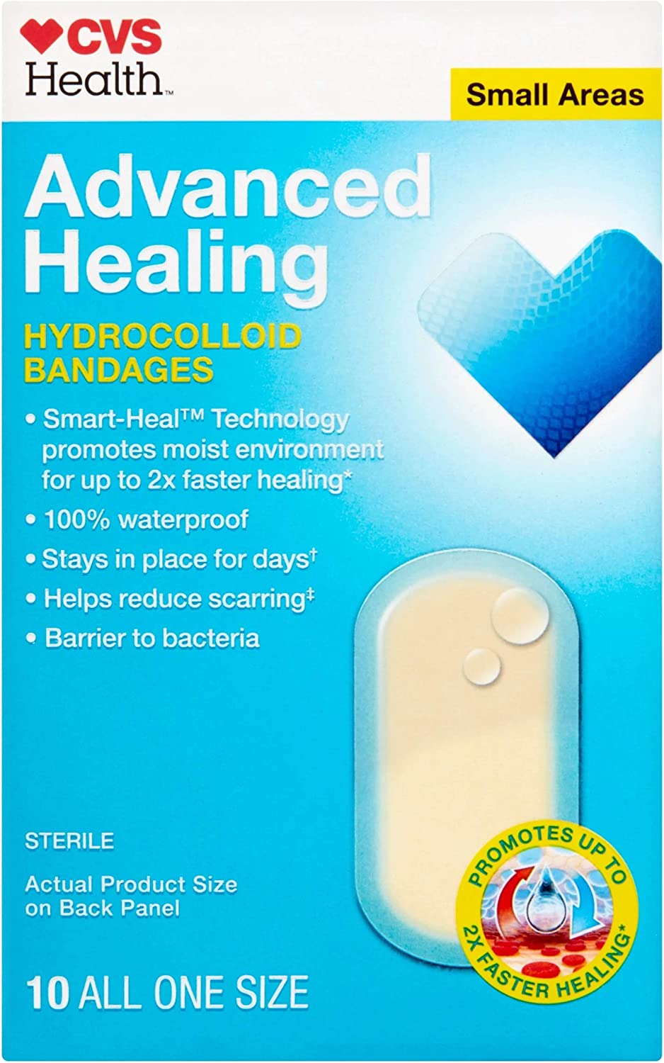 CVS Health Advanced Healing Hydrocolloid Bandages (Small Areas