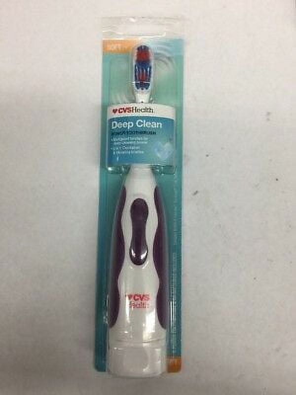 CVS Health Deep Clean AA Battery Power Toothbrushes Soft Bristles