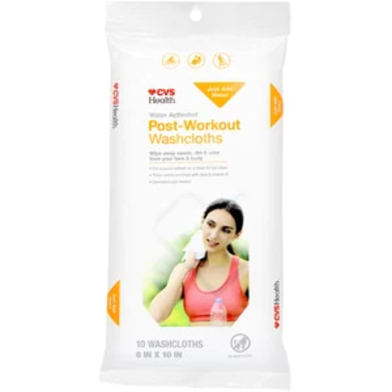 CVS Health PostWorkout Washcloths, 10 Ct