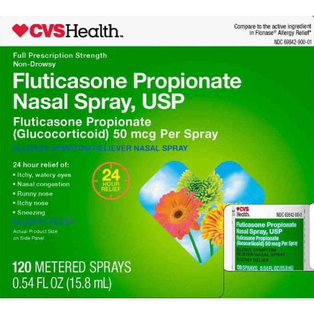 CVS Health Relief Allergy Symptoms Fluticasone Nasal Spray 50mcg/spray