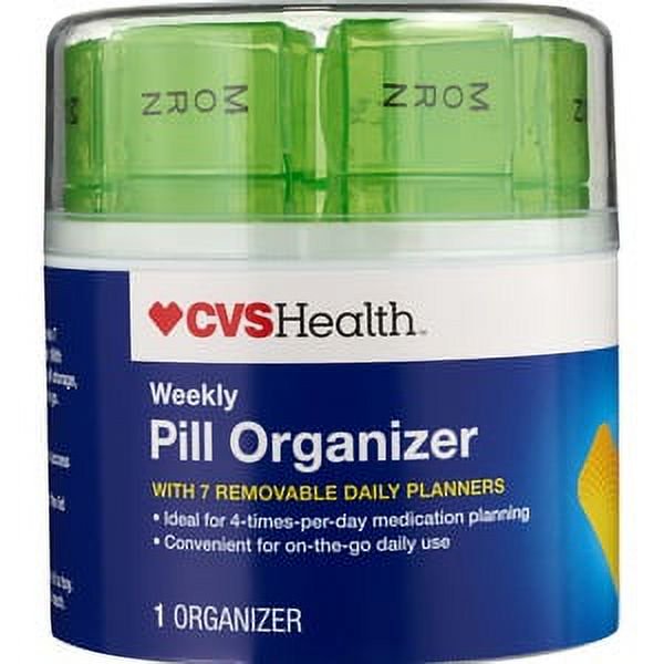 CVS Health Round Weekly Pill Organizer Case