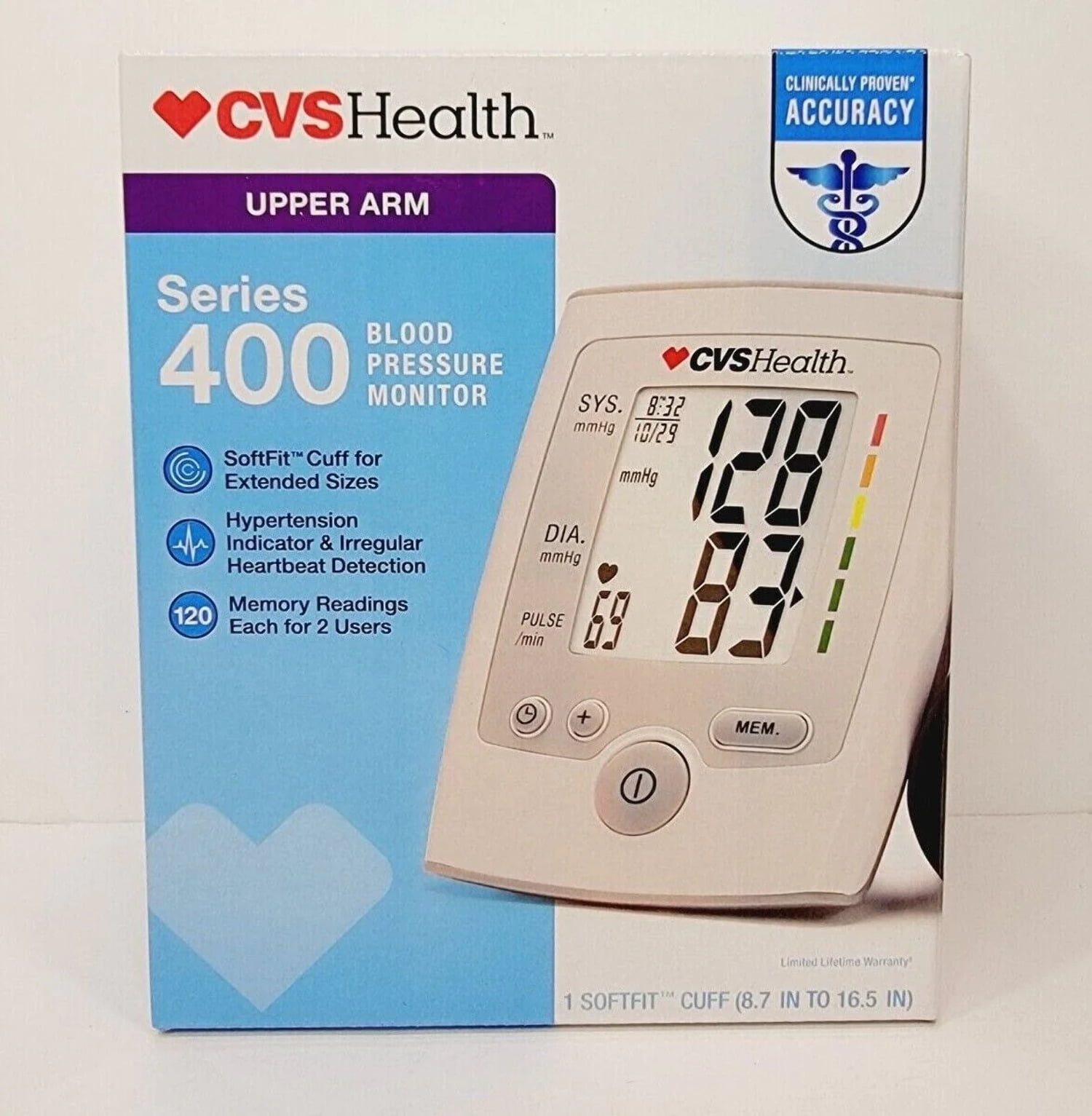 CVS Health Series 20 Blood Pressure Monitor for Upper Arm   Extended Size  Cuff