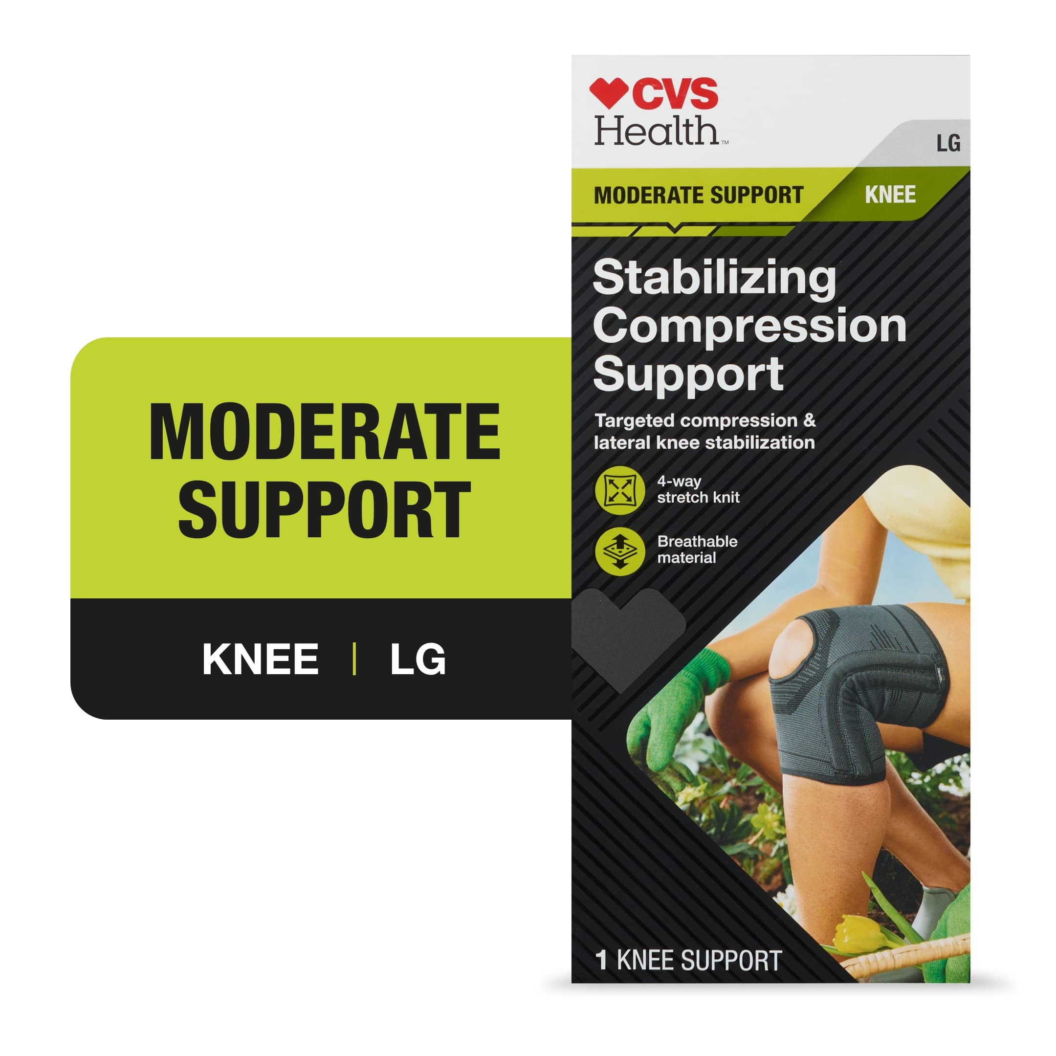 CVS Health Stabilizing Compression Knee Support, Large - Walmart.com
