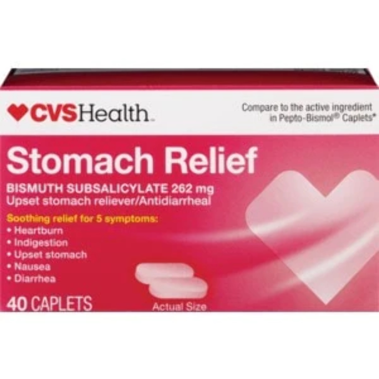 CVS Health Stomach Relief Caplets, 40 Ct