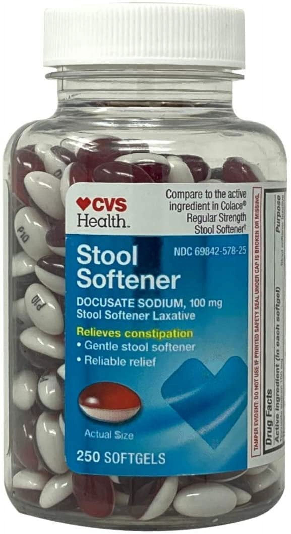 CVS Regular Strength Stool Softener, Docusate Sodium 100 mg, softgels