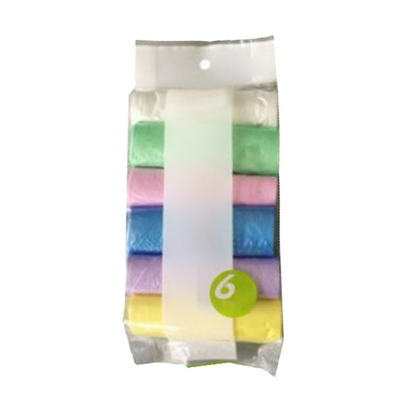CVSOPHIA 6 Rolls/120 Counts 4 Gallon Small Bags, Garbage Bags for Office, Bathroom Wastebasket Waste Bin Colorful Portable Rubbish Bags,Multicolor/1Pack