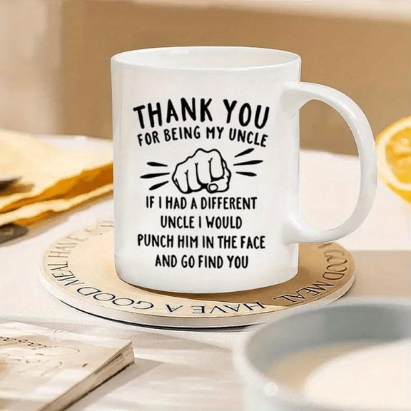 CVT Best Uncle Thank You Being My Uncle Funny Coffee Mug Gag Gifts Uncles Cool Fathers Day Birthday Christmas Ideas From Niece Nephew Uncle S Novelty Tea Cup 11oz White