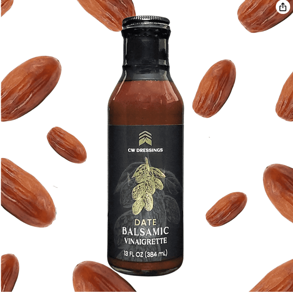 CW Dressings Date Balsamic Vinaigrette Marinade and Salad Dressing, 12 fl oz