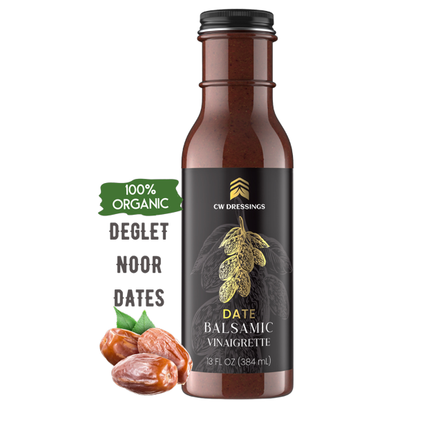 CW Dressings Date Balsamic Vinaigrette Marinade and Salad Dressing, 13
