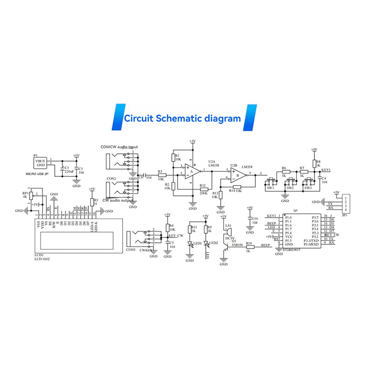 CW Morse Code Decoder DIY Kit CW Trainer Morse Code Decoder DIY ...