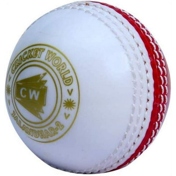 CW Spin Poly Soft Cricket Bowling Practice Balls Pack of 4 White Red Dual Color