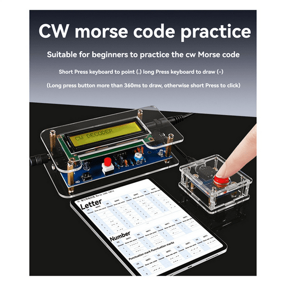 CW Trainer Morse Code Training Decoder Components DIY Electronic Component Kit US PLUG pwm25