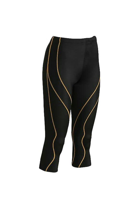 Women's 3/4 Length PerformX Tights Black/Peach Stitch - (XS)