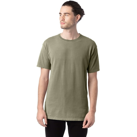 CW100 Hanes Adult ComfortWash Garment Dyed Short Sleeve Tee Faded Fatigue M