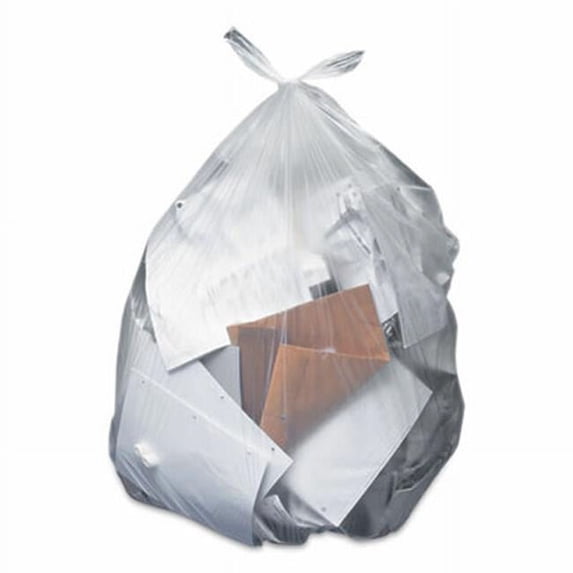 CW22339-H6639TC 33 gal Low-Density Liner Trash Bag, Clear - 0.9 Mil
