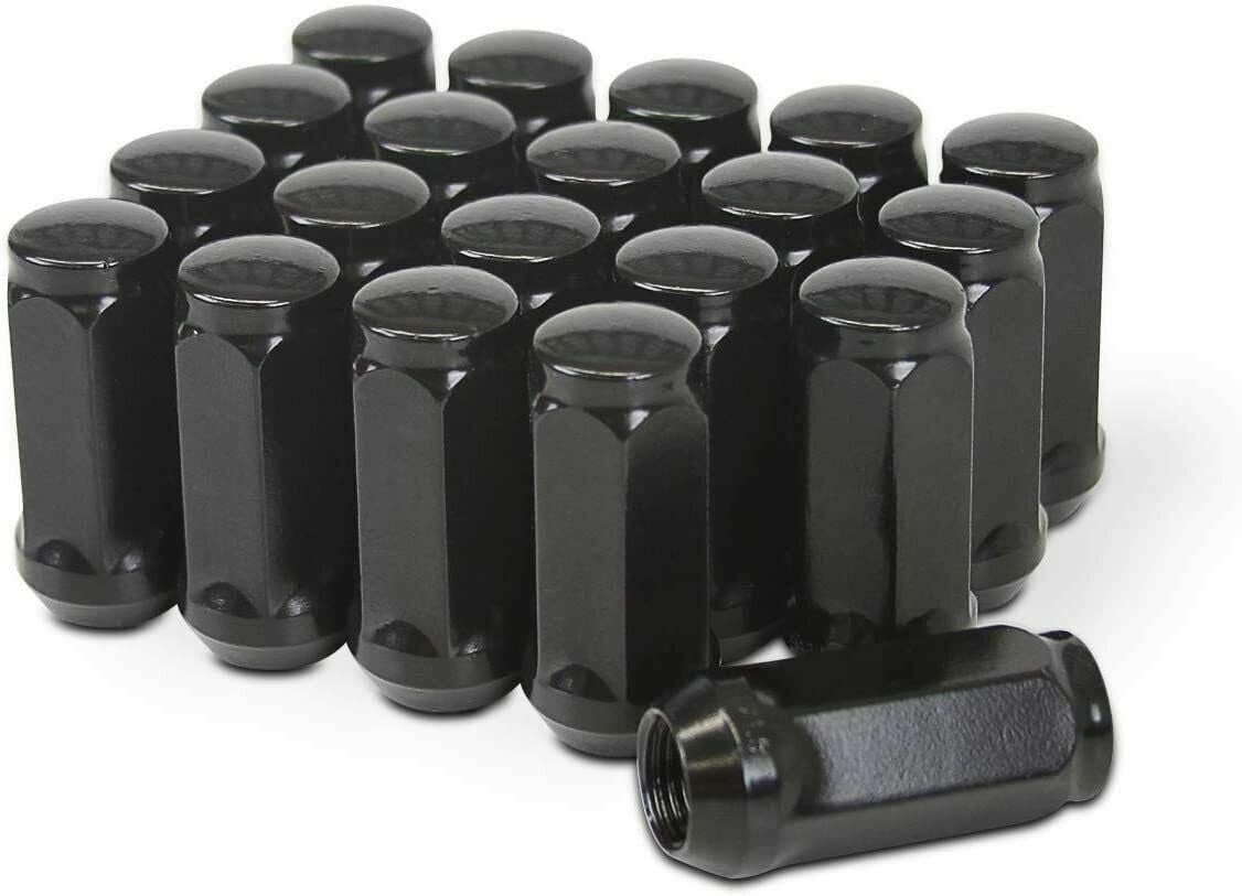 CWA 20 Black Bulge Acorn Lug Nuts 2" Inch Compatible with Ford F-150 Expedition 12x1.75
