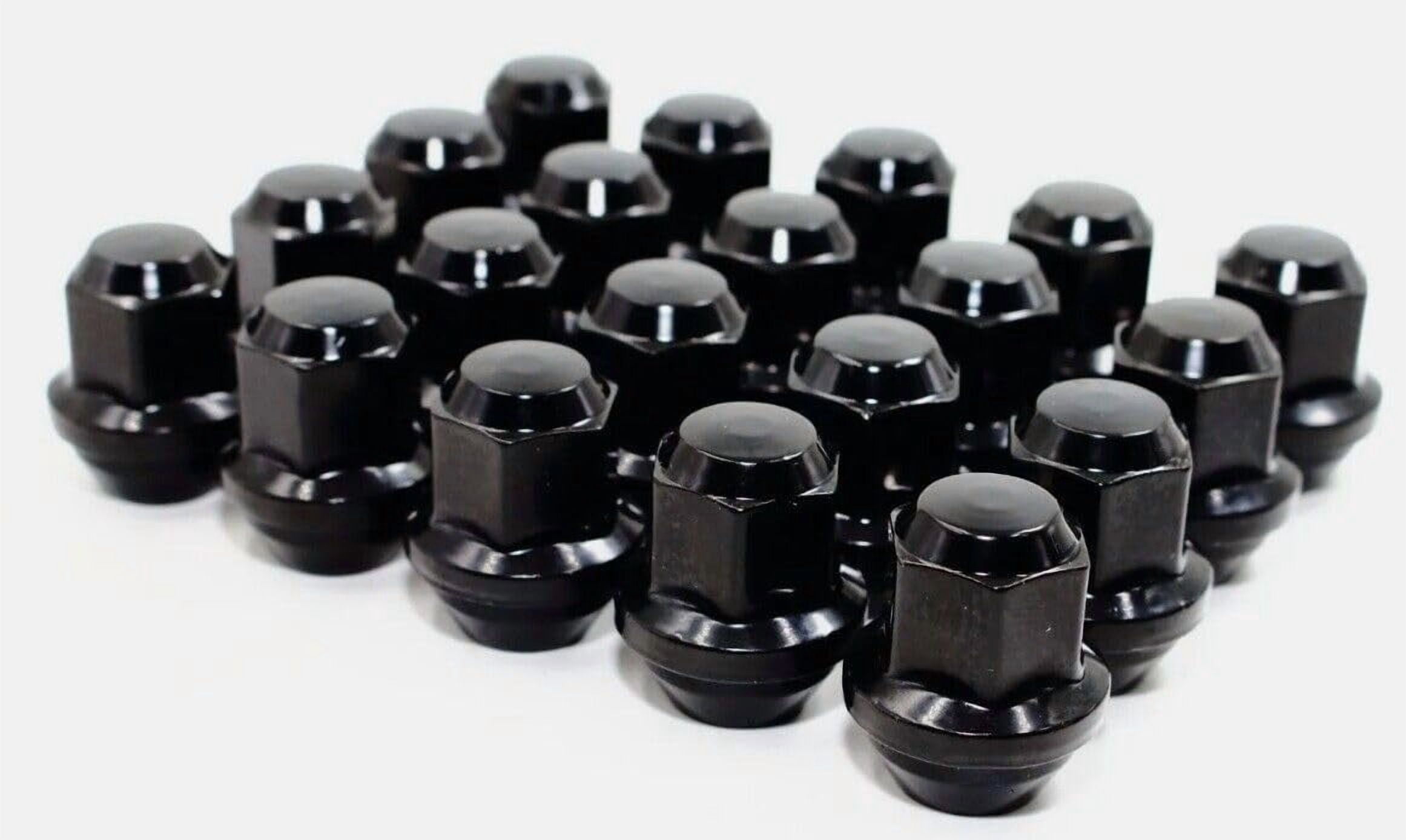 CWA 20 OEM Factory Lug Nuts Black Compatible with Ford Lincoln 12x1.5 Fusion Focus Escape MKZ