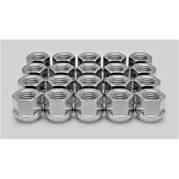CWA 20x Open END Lug Nuts Bulge Acorn 1/2X20 Wheel NUT Compatible with Ford Compatible with Dodge Compatible with Jeep 17mm Hex