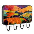 CWAGFEQZ Hooks for Hanging,Adhesive Wall Hooks Colored Trees Field