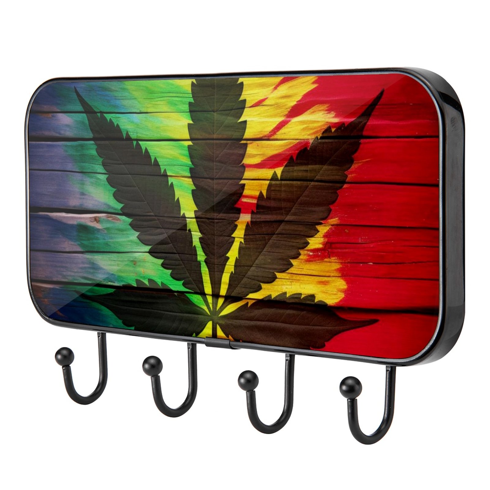 CWAGFEQZ Wall Hooks for Hanging,Removable Wall Hooks Wood Abstract Leaf